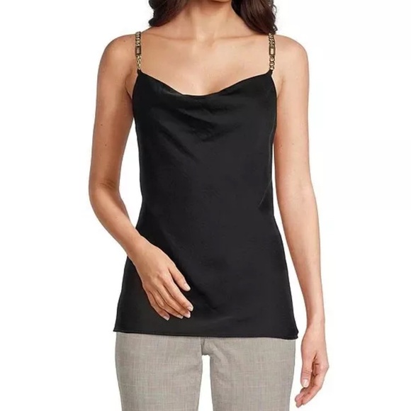 Karl Lagerfeld Women Cowl Neck Embellished Straps Tank Top Gold Chain
Medium - Picture 4 of 5